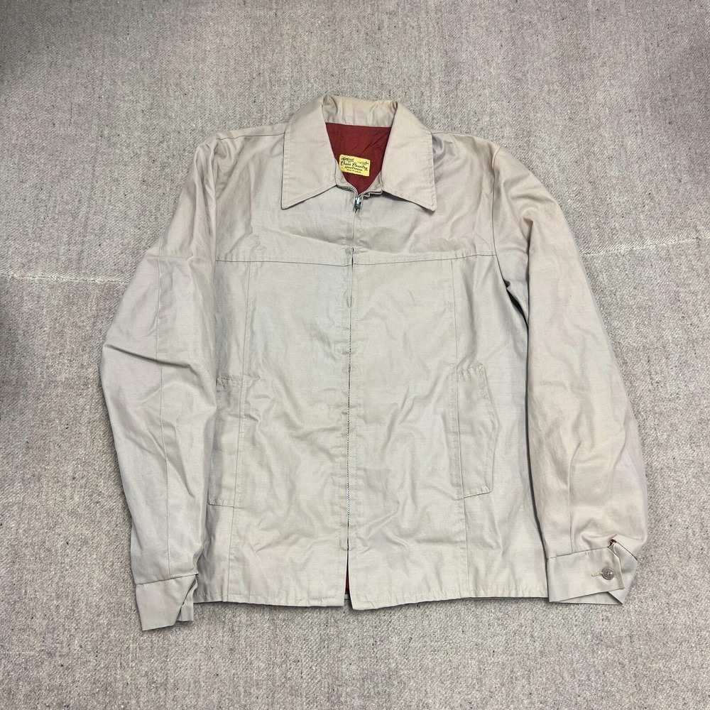Vintage Harrington Jacket Mens Large‎ Beige 1960s Cross Country Sportswear